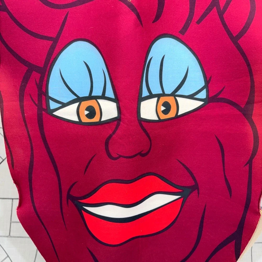 California Raisins Costume Mask OS Red Vintage 1988 Foam Character Applause